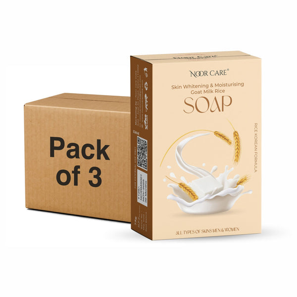 Pack 3 Goat Milk Rice Soap